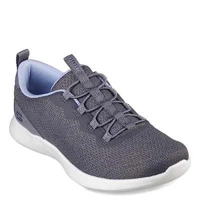 Immagine di Skechers Foam, Schiuma di Vapore Lite Donna, Charcoal Mesh/Light Blue Trim, 56 EU