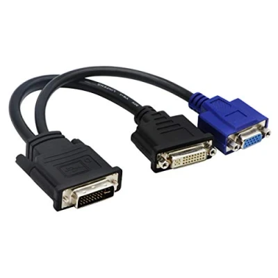 Immagine di zdyCGTime 25,4 cm Wyse DVI I a D Cavo Splitter e VGA m/F paragonabile y Cable，Compatible with Dell Optiplex Gx620 SC280 and more products（30cm）