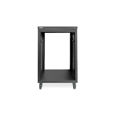 Immagine di DIGITUS DN 48001 Rack audio 19 pollici 16U universale Per accessori video Non montato Carico massimo 136 kg Con rotelle Nero