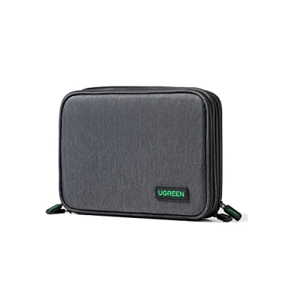 Immagine di UGREEN Borsa Accessori Elettronici, Organizzatore Cavi Custodia da Viaggio Porta Caricabatterie Organizer Compatibile with iPad Mini 5 4, Smartphone, Power Bank, Cavi, Hard disk, ecc