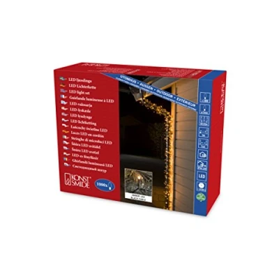 Immagine di Konstsmide 3648 800 Micro catena luminosa esterno ERP: F (A G) rete elettrica Numero di lampadine 1000 LED (monocolore) Ambra Lunghezza illuminata: 69.93 m