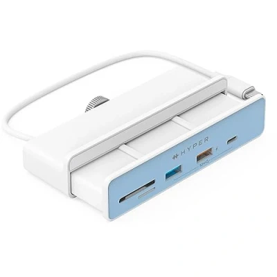 Immagine di HYPER HD34A8 Hub USB C 6 in 1 per iMac 24&quot; porte (USB C/USB A/HDMI 4K)