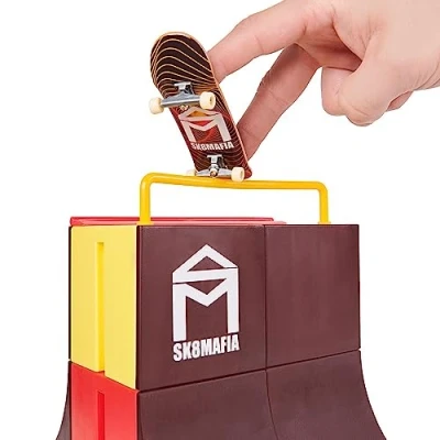 Immagine di Tech Deck, Pyramid Shredder, X Connect Park Creator, set di rampe da personalizzare e costruire con fingerboard speciale, giocattoli per bambini 6 anni in su