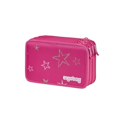 Immagine di ergobag Lyra Set di 40 matite colorate e feltro, con scomparto per monete, righello, forbici, orsetto stellato, colore: Rosa