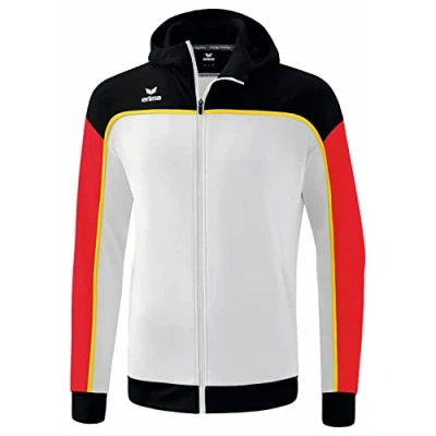 Immagine di Erima Change By Giacca da Allenamento con Cappuccio, bianco/nero/rosso, M Uomo