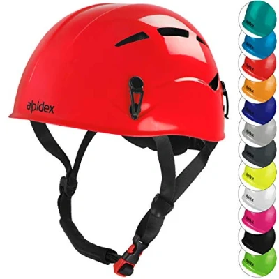 Immagine di ALPIDEX casco per arrampicata de adolescenti e adulti en 12492 alpinismo diversi colori, Colore:ruby red