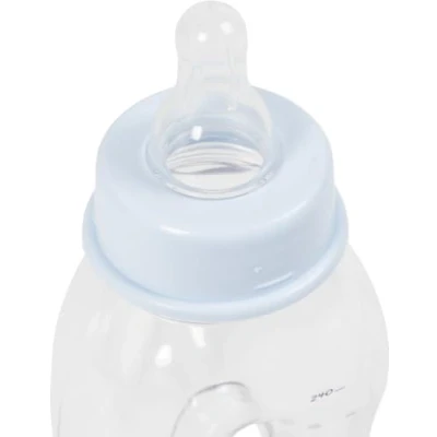 Immagine di Biberon Poupy per neonati da 250 ml in Tritan super resistente con tettarella silicone e cappuccio proteggi tettarella.