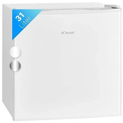 Immagine di Ghiacciaia Bomann da 31L Piccola, ripiano a griglia Apertura porta reversibile, regolazione temperatura continua Mini congelatore con marchio 4 stelle GB 341.1 bianco