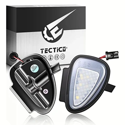 Immagine di TECTICO Luci a LED Specchietto retrovisore auto, luce senza errori 6000K bianco per Golf 6, 2 pezzi