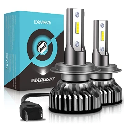 Immagine di KOYOSO Lampadine H7 LED 10000LM, Kit Lampada Sostituzione per Alogena Lampade e Xenon Luci, 12V 6000K Bianco