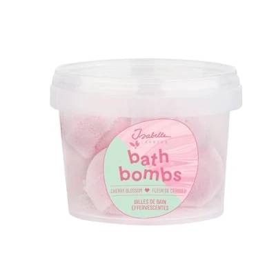 Immagine di Isabelle Laurier Set di 5 bombe da bagno effervescenti Palline con 98% ingredienti naturali profumo fiori ciliegio