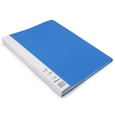 Immagine di Waytex 931335B Proteggi documenti A4, 120 viste di alta qualità, in polipropilene opaco, identificabile, 60 tasche trasparenti, colore: blu