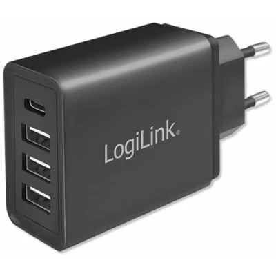 Immagine di LogiLink Ladegerät Caricatore USB 15 W Ambiente interno, presa di Corrente uscita max. 2400 mA C®, A Num. uscite: 4 x