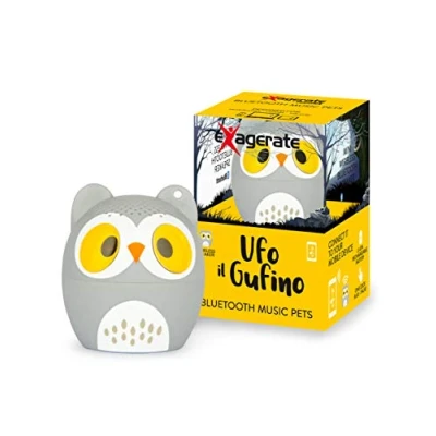 Immagine di Hamlet XBTPET OWL Altoparlante portatile mono Grigio, Bianco, Giallo 4 W (4 h, Batteria ricaricabile), Bluetooth, Giallo, Grigio