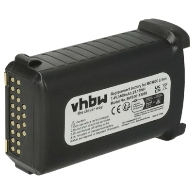 Immagine di vhbw batteria sostituisce Symbol BRTY MC90SAB00 01, BTRY MC90GKAB0E 10 per computer portatile scanner (3400mAh, 7,4V, Li Ion)
