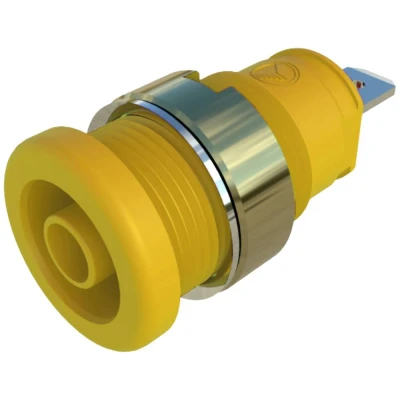 Immagine di SKS Hirschmann SEB 2610 F4,8 Presa di sicurezza da laboratorio verticale Ø perno: 4 mm Giallo 1 pz.