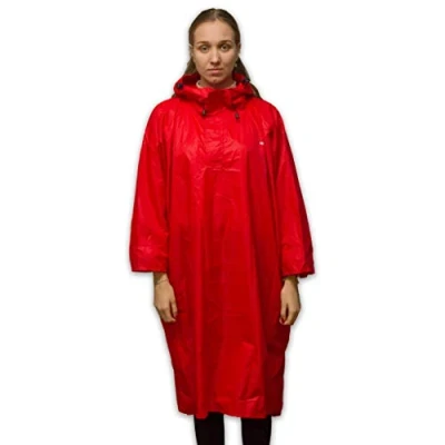 Immagine di LOWLAND OUTDOOR Poncho impermeabile (colonna d&#039;acqua 7000 mm), rosso, XL