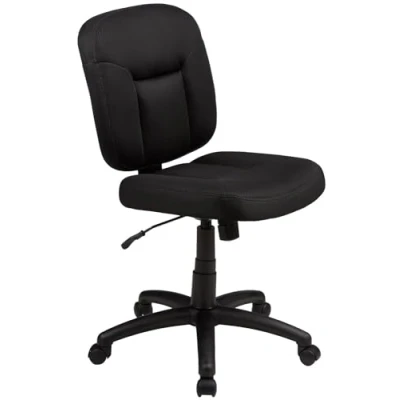 Immagine di Amazon Basics Sedia da ufficio in tessuto, Ergonomica, Regolabile altezza, Nero, 48.9 x 60.96 97.16 cm