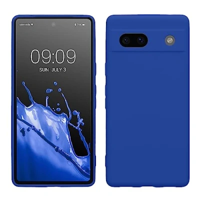 Immagine di kwmobile Custodia Compatibile con Google Pixel 7a Cover Back Case per Smartphone in Silicone TPU Protezione Gommata blu baltico
