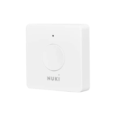 Immagine di Nuki Opener, serratura elettronica per il condominio, necessario l&#039;uso del Bridge, comando citofono tramite smartphone, apriporta automatico case multifamiliari, Smart Home, bianco