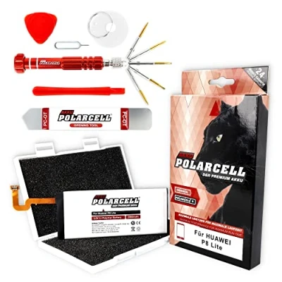 Immagine di PolarCell batteria per Huawei Ascend P8 Lite ALE L04 L21 sostituisce la originale HB3742A0EZC+ 2300 mAh forte di ricambio con attrezzi in set professionale celle A+