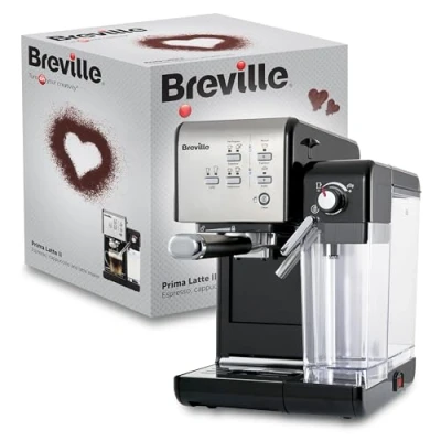 Immagine di Breville Prima Latte II Macchina per caffè espresso e cappuccino Pompa professionale da 19 bar montalatte Argento [VCF108X]