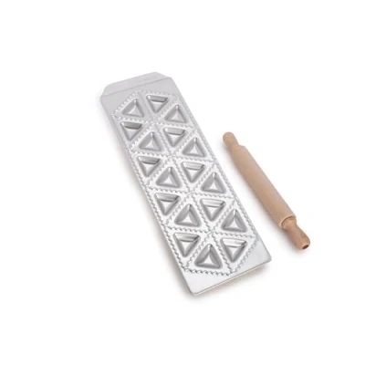 Immagine di Imperia Raviolamp Linea Classica. Stampo per ravioli Made in Italy. Accessorio macchina la pasta. cucina tagliapasta alluminio pasta fresca con mattarello (10 Stelline)