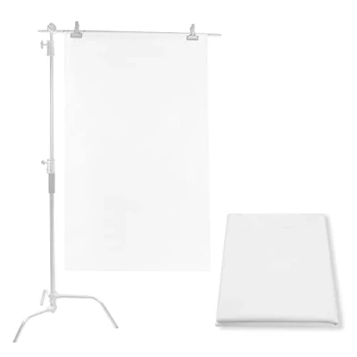 Immagine di Selens 1 x 1,7 m diffusore in tessuto nylon seta bianca diffusione, senza cuciture, per illuminazione fotografica, softbox e tende luminose