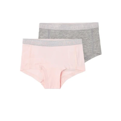 Immagine di Name it Nkfhipster 2 PACK Slip per bambini, Taglia: 146/152, Barely pink/grey melange