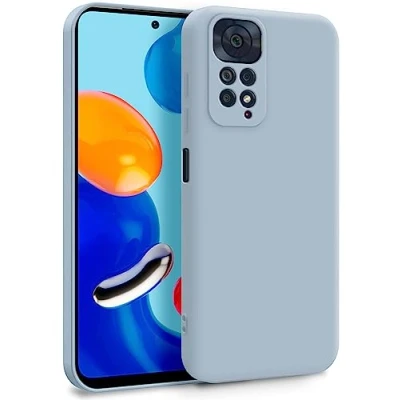 Immagine di MyGadget Cover per Xiaomi Redmi Note 11 11s Custodia in Silicone Morbido a Doppio Strato Case con Protezione Fotocamera &amp; Fodera Interna Antigraffio Azzurro
