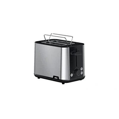 Immagine di Braun PurShine Tostapane, Tostapane a 2 Fessure, 8 Livelli di Funzioni Recalentazione e Sbrinamento, Vassoio Raccogli briciole, HT1510BK, 900 W, Nero