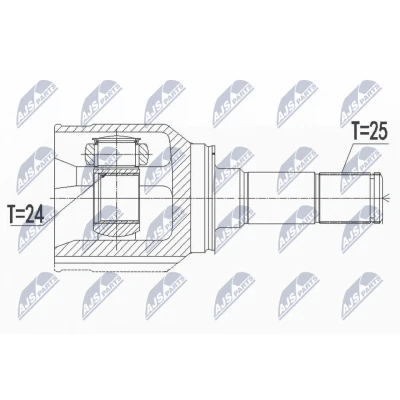 Immagine di NTY NPW FT 050 Albero motore / Semiasse Assale anteriore Sx 178 FIAT: BRAVO 2, Stilo Multi Wagon, LANCIA: DELTA 3
