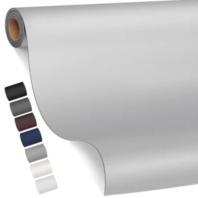 Immagine di Pelle Adesiva per Riparazioni Autoadesivo, 80 x 200 cm Patch di Riparazione in Pelle,Ecopelle Divani, Sedili Auto, Mobili, Borse, Giacche （Liscio Grigio）
