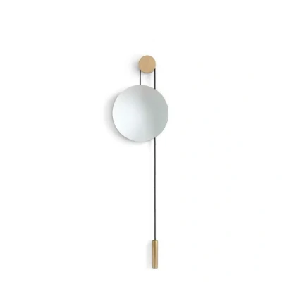 Immagine di Specchio New Works Rise and Shine, ottone, Ø 45 cm, vetro