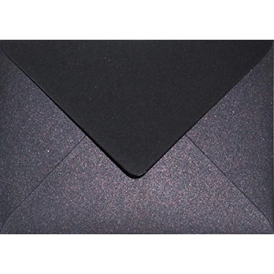 Immagine di Netuno 100 buste lettere perlate nero rame formato C6 114x 162 mm 120g Aster Metallic Black Cooper colorate perlescenti lettera eleganti per biglietti inviti partecipazioni