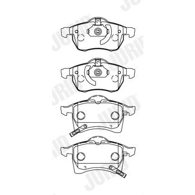 Immagine di JURID 571975J Kit pastiglie freno con segnalatore acustico usura senza accessori OPEL: Zafira B, Corsa C Hatchback, Astra H Caravan