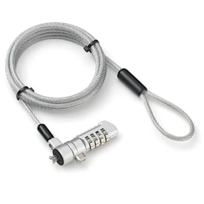 Immagine di Techly 107296 Lucchetto di Sicurezza per Notebook a Combinazione HP Nano Silver