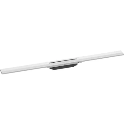 Immagine di hansgrohe RainDrain Flex set di canalina doccia accorciabile, canale drenaggio 900 mm, scarico a pavimento della doccia, bianco opaco
