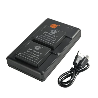 Immagine di DMW BLG10 BLG10E BLE9 Batteria di ricambio ricaricabile e doppio caricabatterie, compatibile con Leica BP DC15, DC LX100 II, DMC GF6, GX80, GX85, ecc