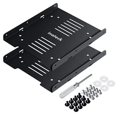 Immagine di Inateck Kit di montaggio per 2 SSD/HDD da 2,5&quot; a alloggiamento interno 3,5&quot;, cornici in metallo, adattatore, SSD PC,SA04004