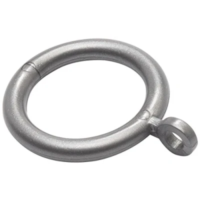 Immagine di Bulk Hardware BH03181 Anelli per Aste Tende in Plastica con Occhiello Fisso, Grigio, Set di 8