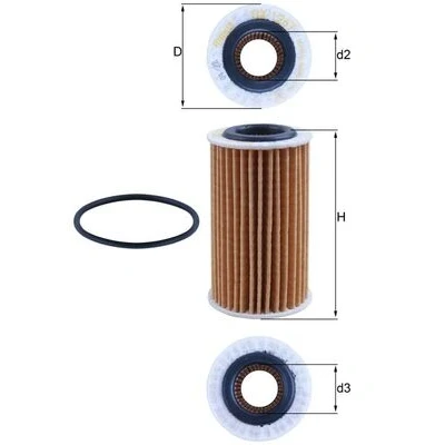 Immagine di MAHLE ORIGINAL OX 1267D filtro olio Cartuccia FORD: Focus Mk4 Turnier, Hatchback, Transit Connect V408 Van