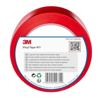 Immagine di 3M Nastro in vinile 471 rosso, 50 mm x 33 m. spessore:0,13