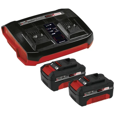Immagine di Einhell Power X Change PXC Starter Kit 2x 4,0Ah &amp; Twincharger 4512112 Batteria dellutensile e caricabatterie 18 V 4.0 Ah Li Ion