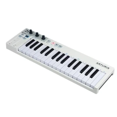 Immagine di Arturia Keystep Controller MIDI portatile, sequencer e arpeggiatore 32 tasti sottili, step a 8 memorie, modalità, compatibile con CV Bianco