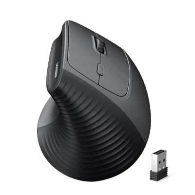 Immagine di UGREEN 2.4G Mouse Ergonomico Verticale Wireless senza Fili 1000/1600/2000/4000 DPI, Compatibile con PC Computer MacBook Laptop Windows 11 10 macOS Linux