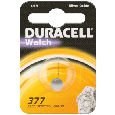 Immagine di DURACELL Set di 3 Batteria ossido argento Orologio 377/SR66 1,5 Volt