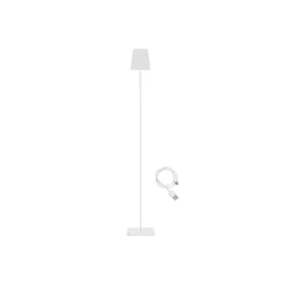 Immagine di beper P201UTP404 Lampada da terra XL con altezza regolabile, scrivania 2,5W, ricaricabile cavo USB type C, 3 tonalità di Luce, Bianca
