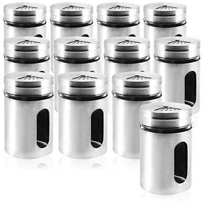 Immagine di com four® 12x sale, spezie, e acciaio inossidabile dello spalmatore di erbe (12 pezzi color argento)