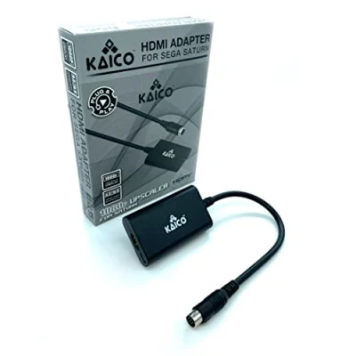 Immagine di Kaico Adattatore HDMI Sega Saturn 1080p per l&#039;uso con Supporta l&#039;uscita video S console PAL e NTSC Interruttore rapporto di aspetto 16:9 o 4:3